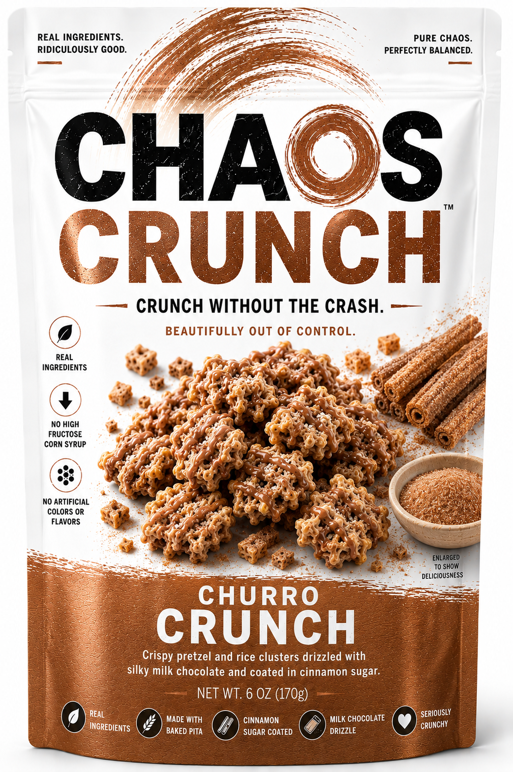 Chaos Crunch Churro Crunch package