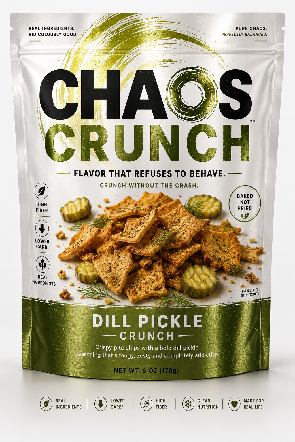 Chaos Pitas Dill Pickle package